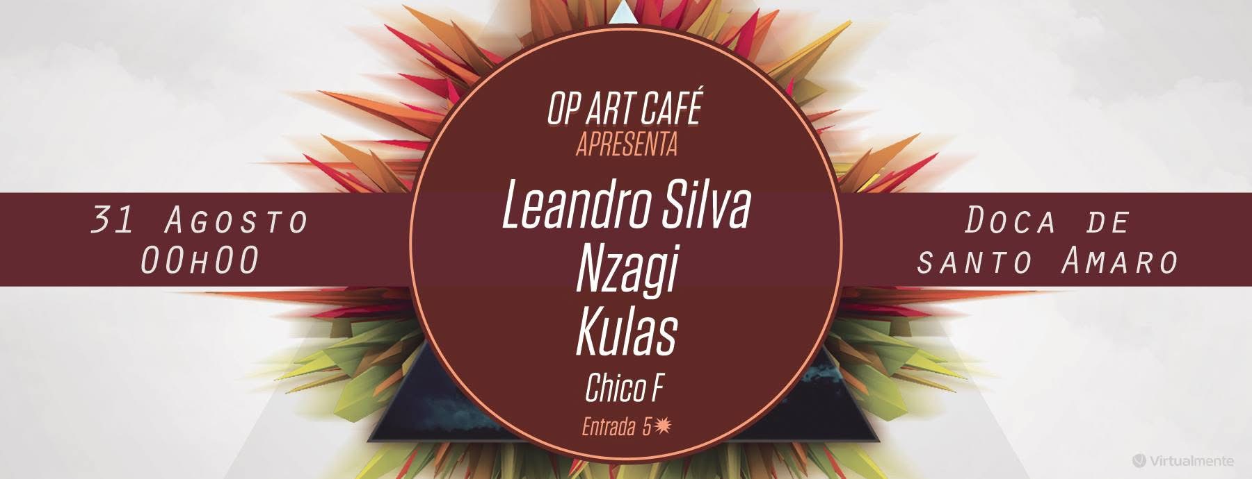 Cartaz do Op Art Café com KULAS.