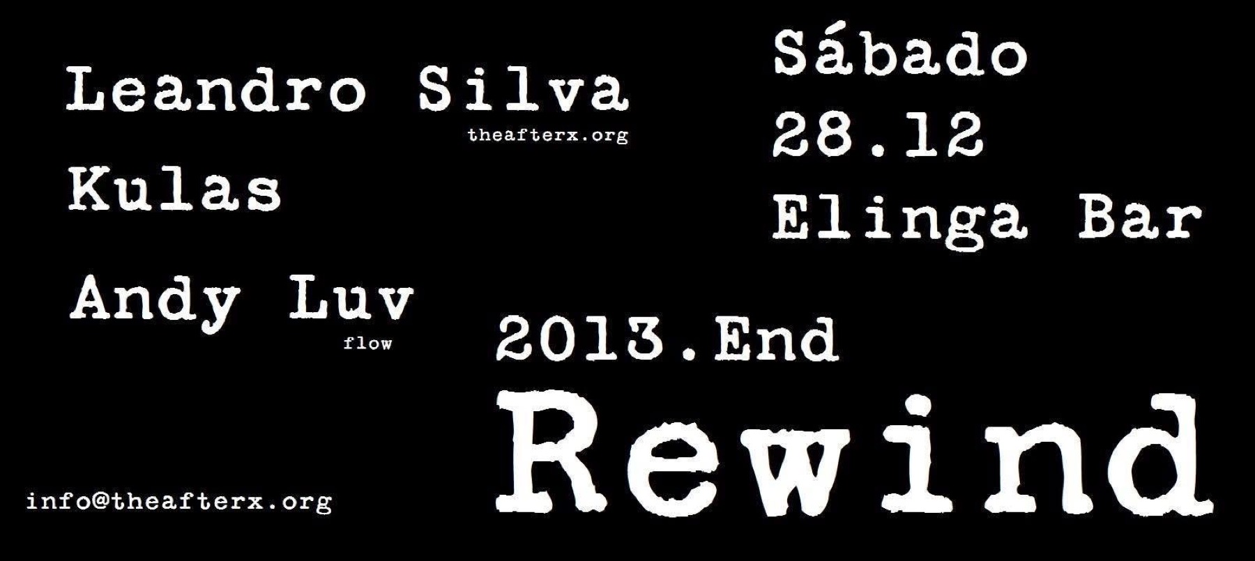 Cartaz do Rewind com KULAS e Leandro Silva.